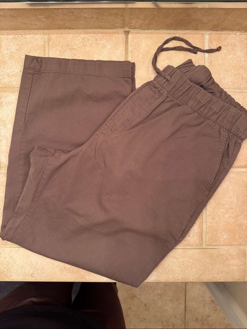GAP Women's Straight-Leg Drawstring Pants in Purple